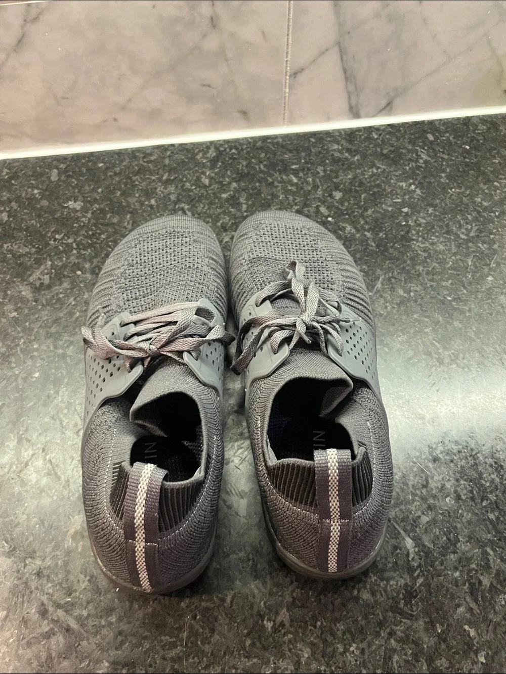 Men's Grey Knit Lightweight WHITIN Lace-Up Sneakers